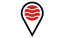 icona del posto a forma di sushi, nera e rossa che riprendono colori del brand 